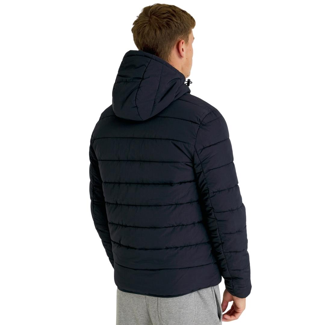 Lyle & Scott Branded Dark Navy Hooded Puffer Jacket L