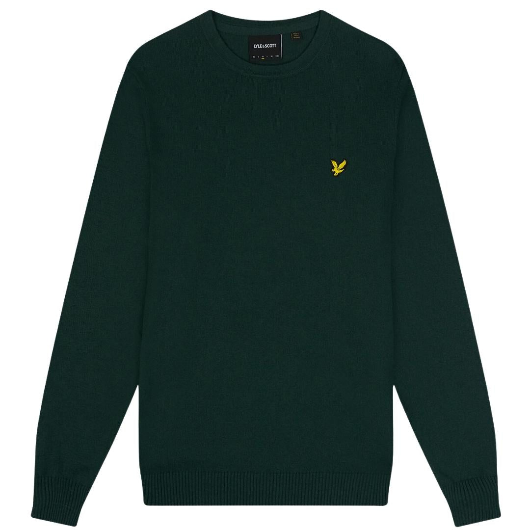 Lyle & Scott Mens KN400VC W486 Sweater Green