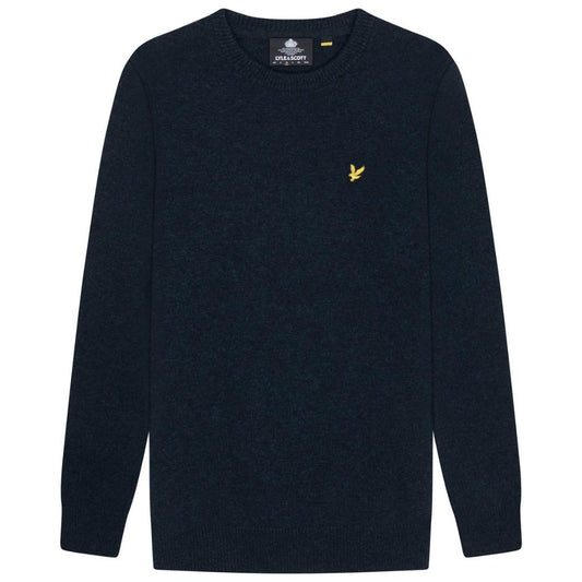 Lyle & Scott Crew Neck Lambswool Dark Navy Marl Blend Jumper