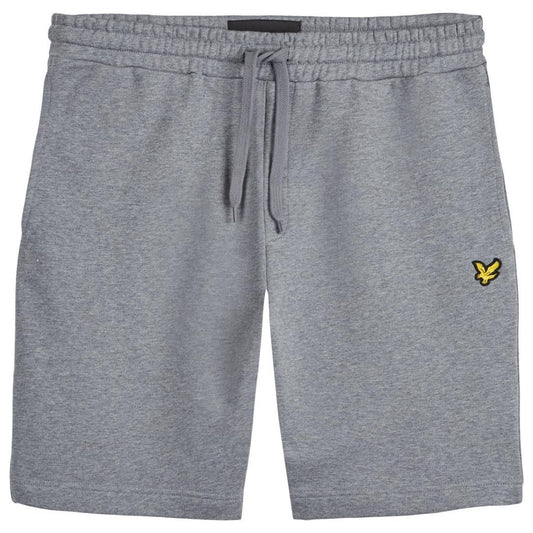 Lyle & Scott Branded Logo Mid Grey Marl Sweat Shorts