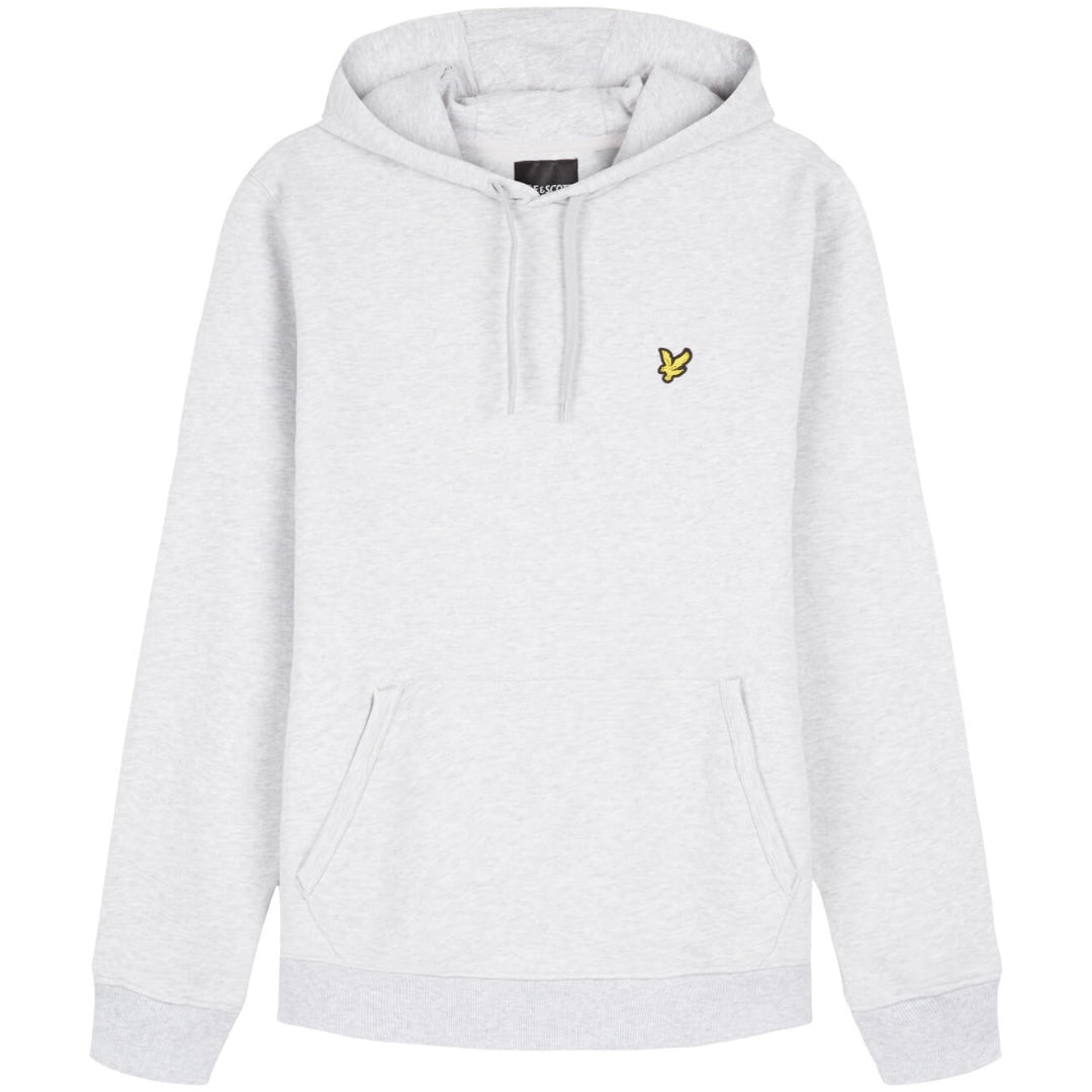 Lyle & Scott Branded Light Grey Marl Pull-over Hoodie