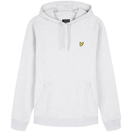 Lyle & Scott Branded Light Grey Marl Pull-over Hoodie