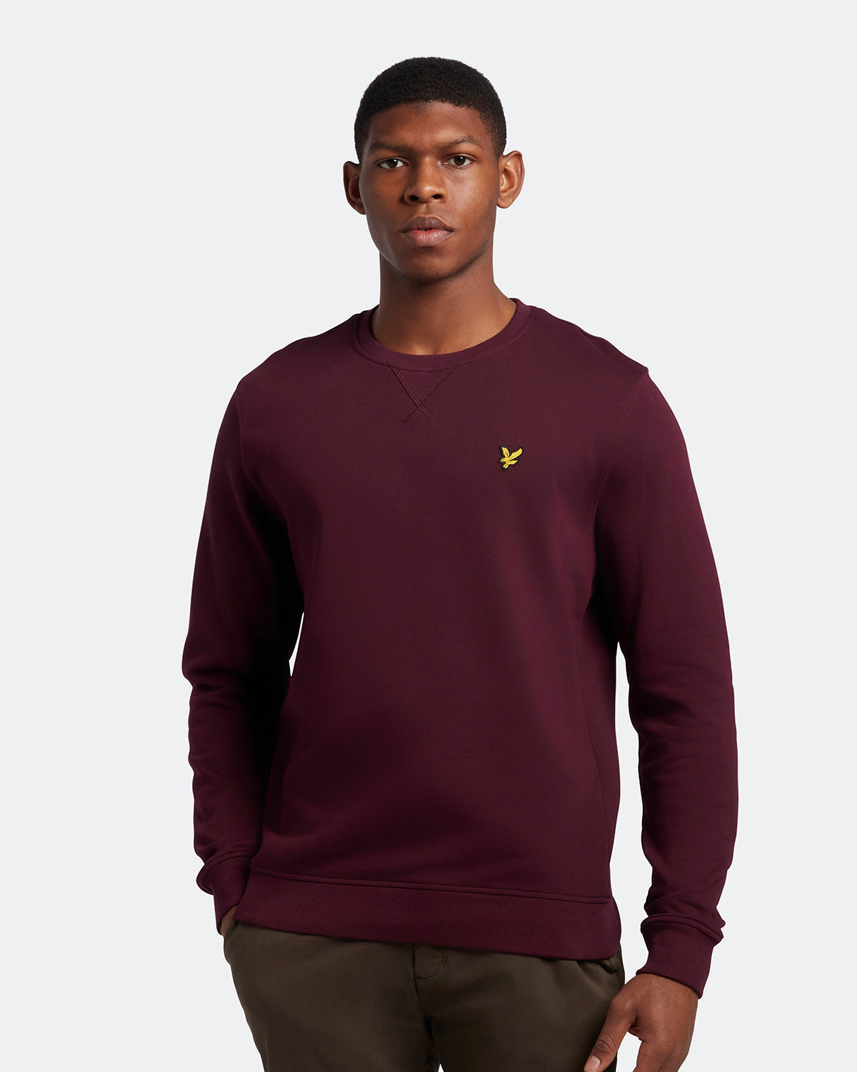 Lyle & Scott Mens ML424VOG Z562 Jumper Burgundy