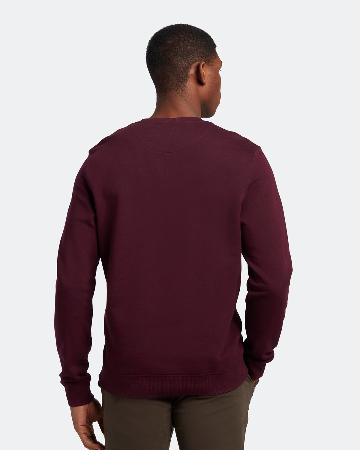 Lyle & Scott Mens ML424VOG Z562 Jumper Burgundy