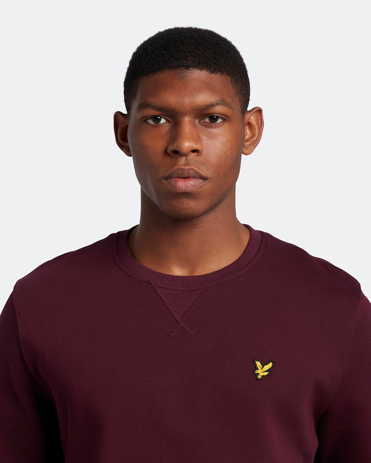 Lyle & Scott Mens ML424VOG Z562 Jumper Burgundy