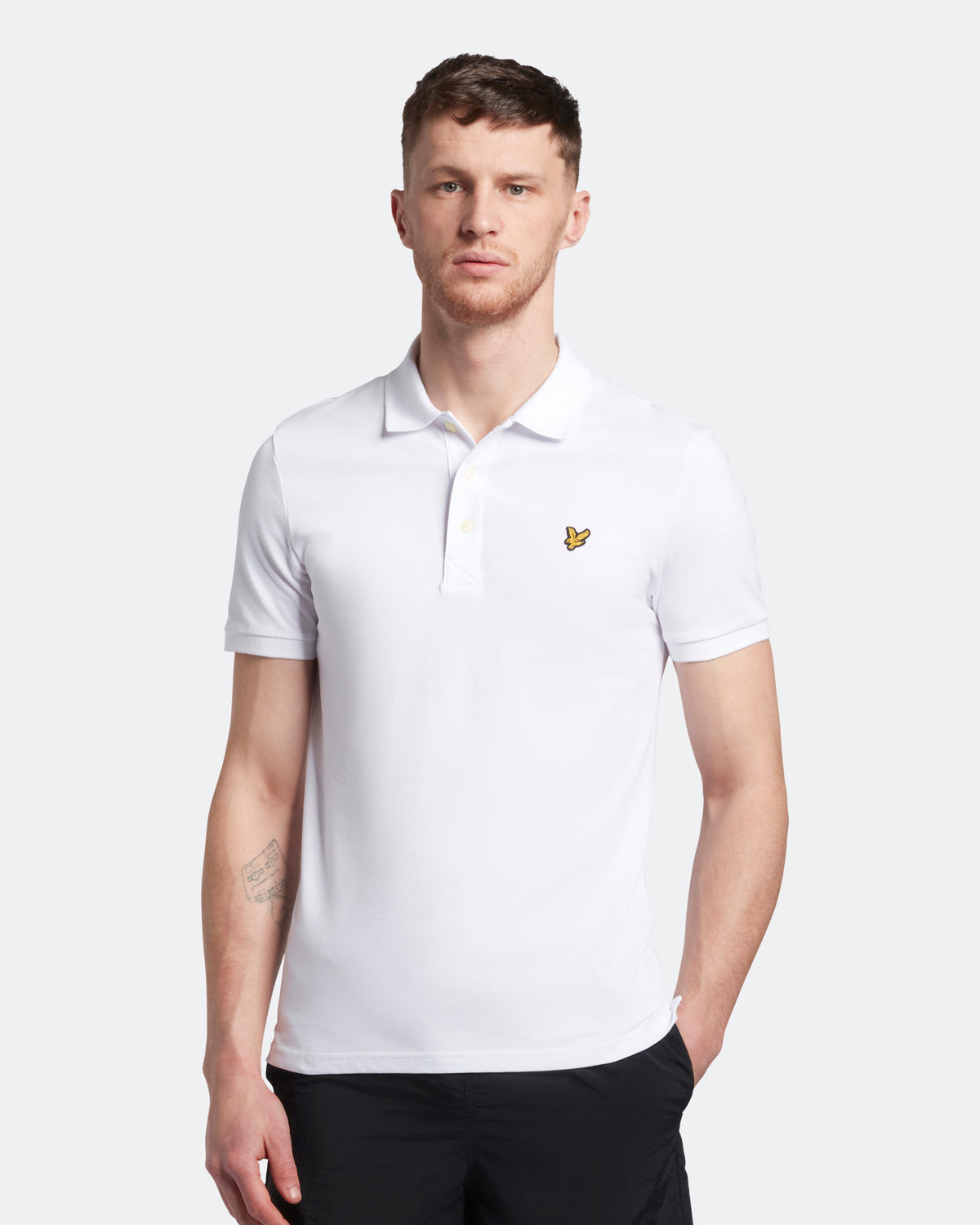 Lyle & Scott Brand Chest Logo White Polo Shirt