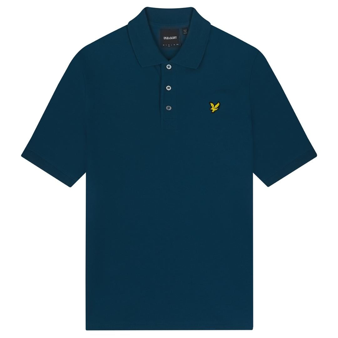 Lyle & Scott Branded Chest Logo Apres Navy Polo Shirt