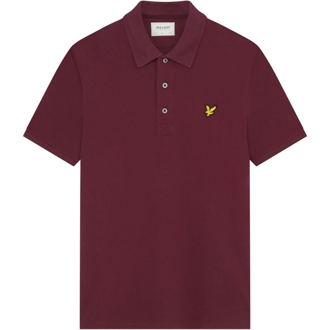 Lyle & Scott Mens SP400VOG Z562 Polo Shirt Burgundy