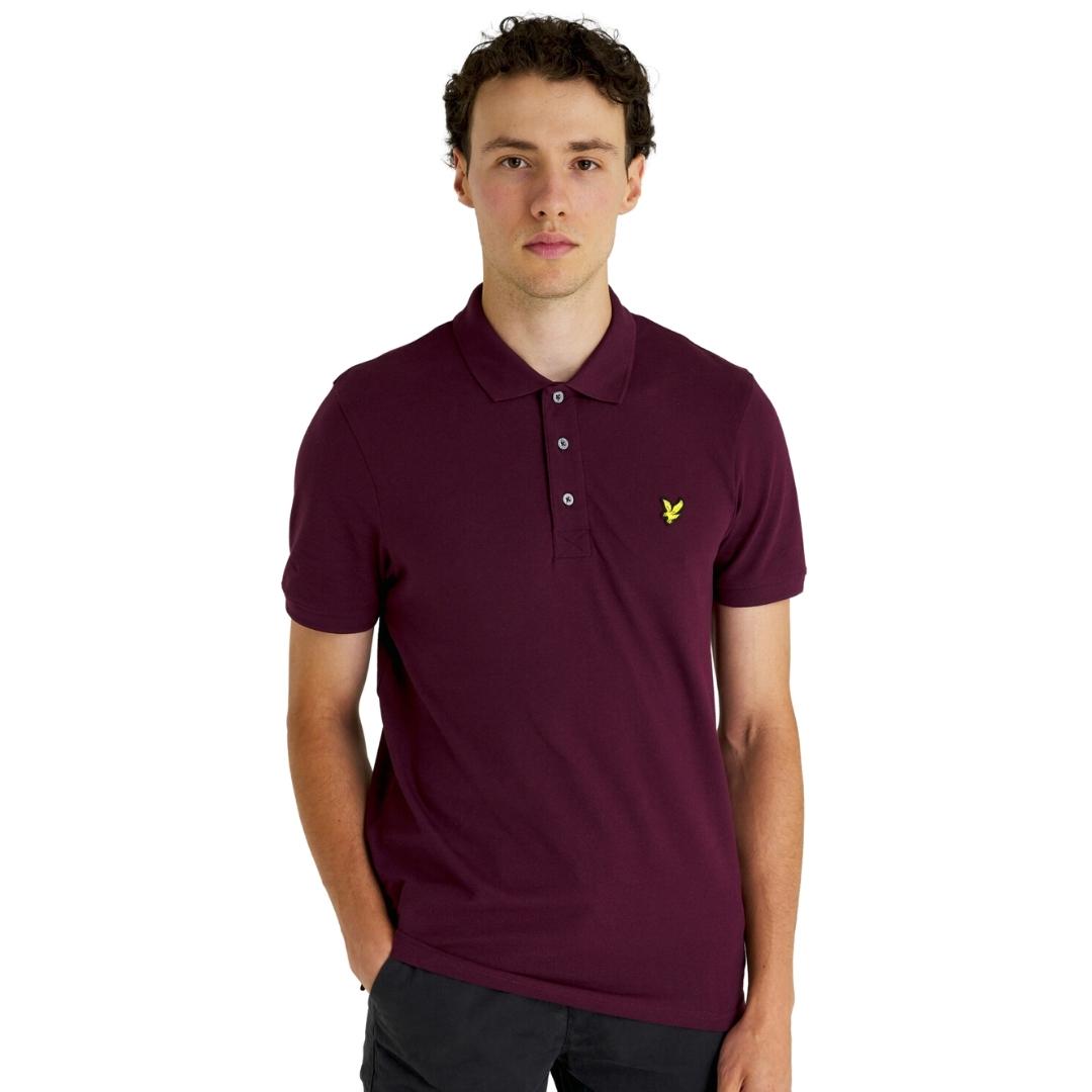 Lyle & Scott Mens SP400VOG Z562 Polo Shirt Burgundy