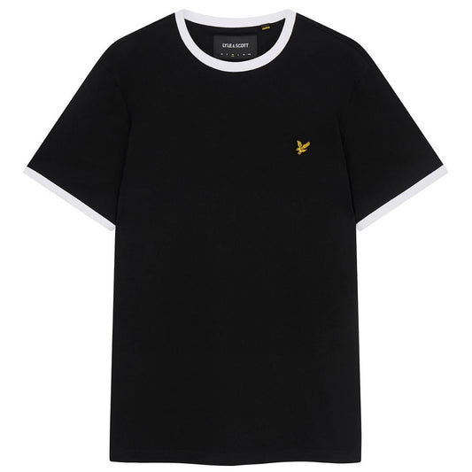 Lyle & Scott Branded Black Ringer T-Shirt