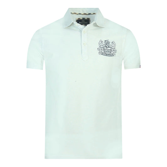 Aquascutum Mens QMP026 01 Polo Shirt White