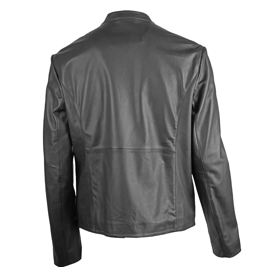 Emporio Armani Mens Leather Jacket W1B50P W1P52 999