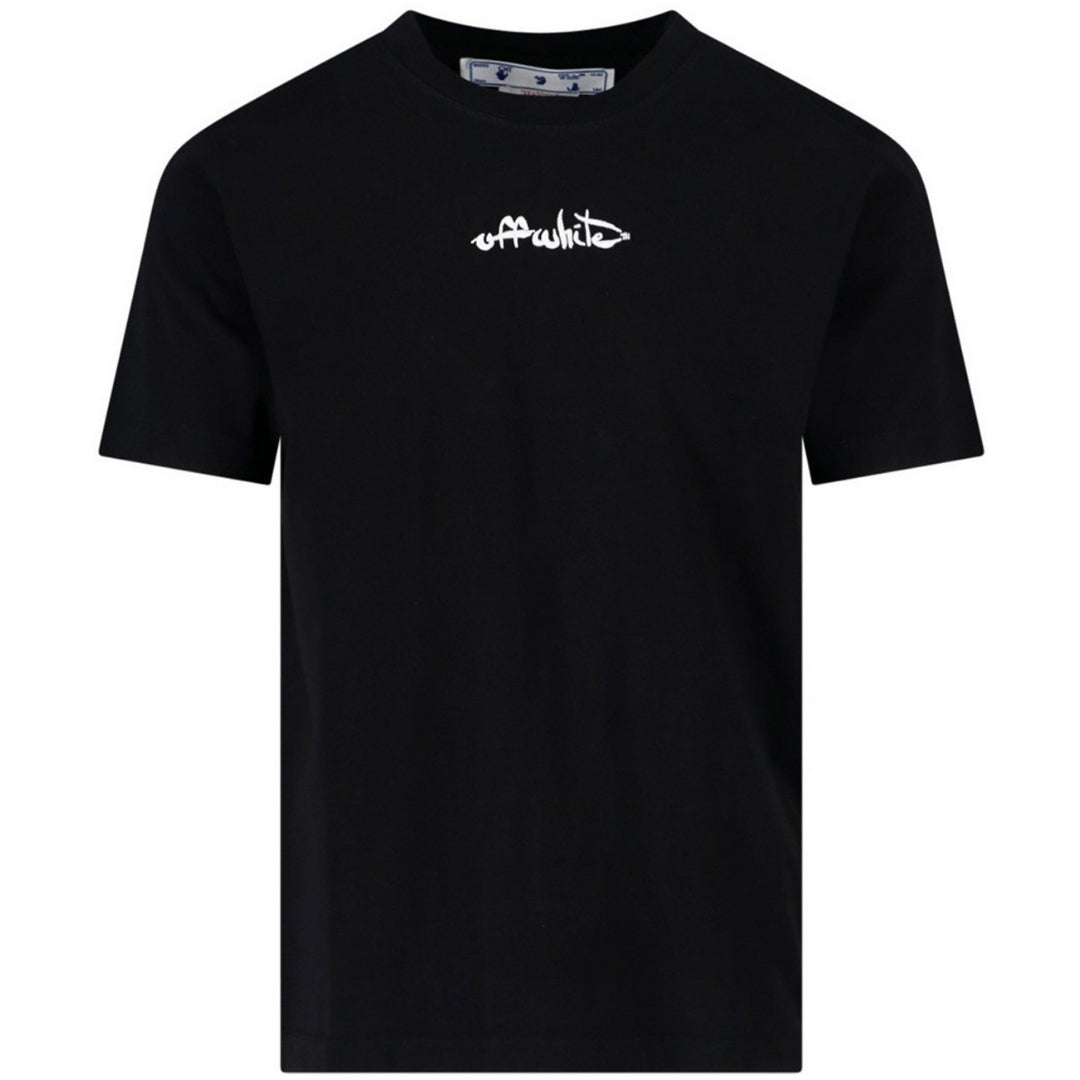 Off-White Script Logo Slim Fit Black T-Shirt