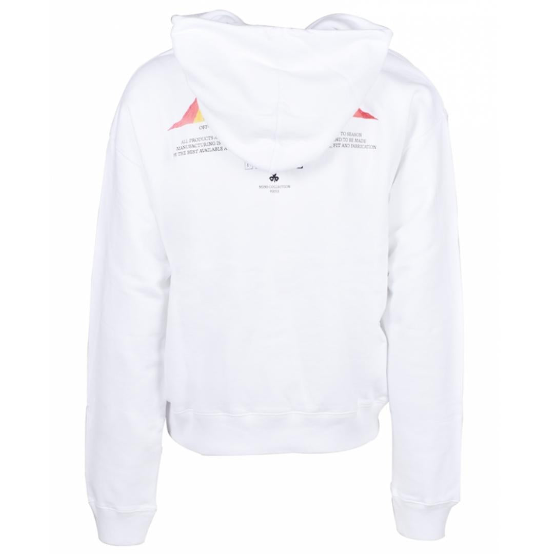 Off-White Graffiti Paint Logo White Hoodie