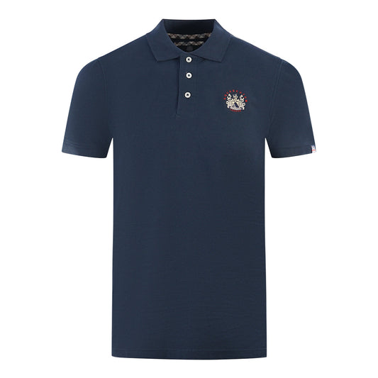 Aquascutum Mens P00623 85 Polo Shirt Navy