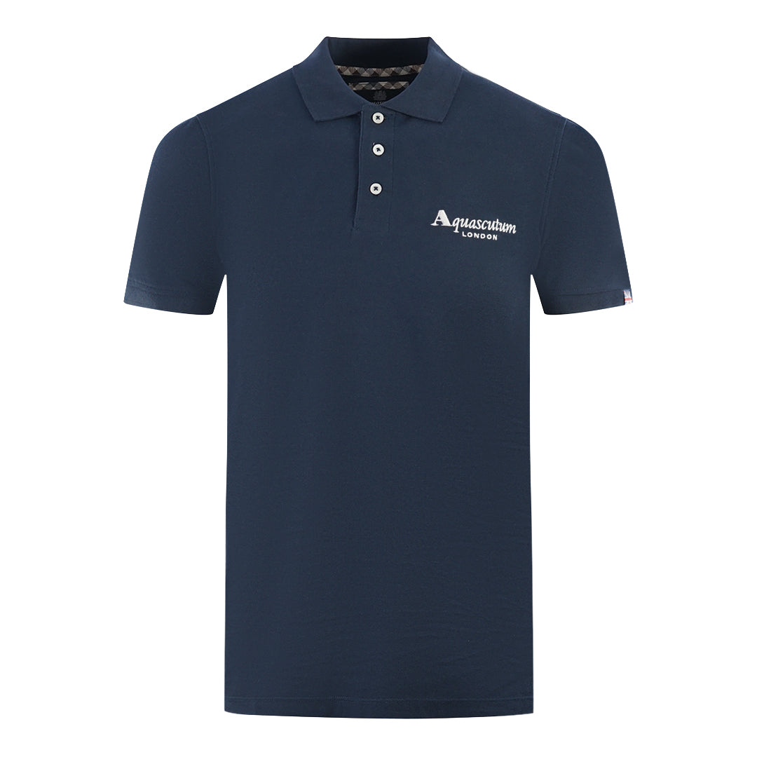 Aquascutum Mens P01523 85 Polo Shirt Navy