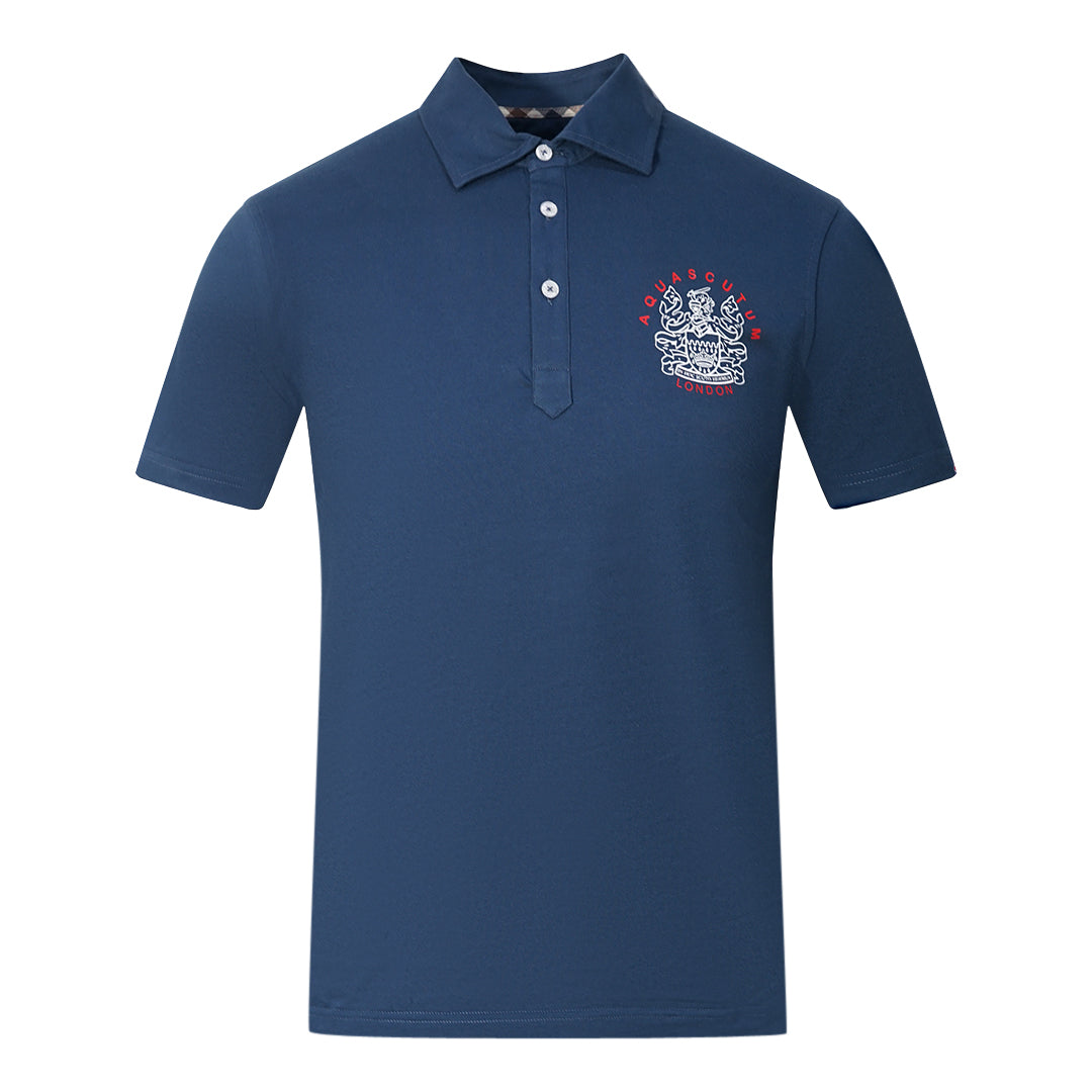 Aquascutum Mens Polo Shirt P01623 81 Blue