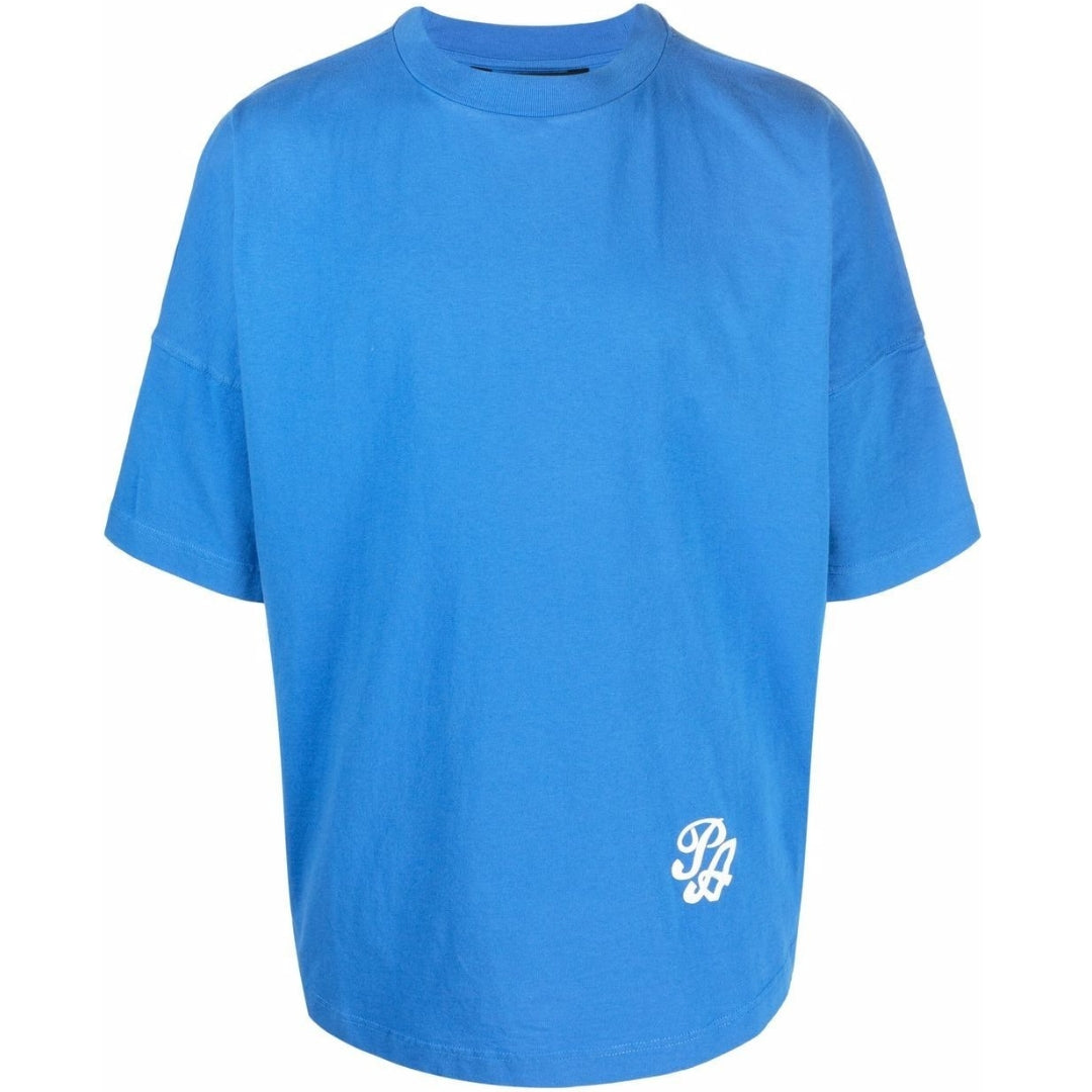 Palm Angels Marine Logo Oversized Blue T-Shirt