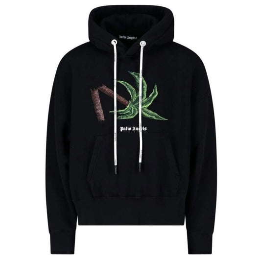 Palm Angels Broken Palm Tree Black Hoodie