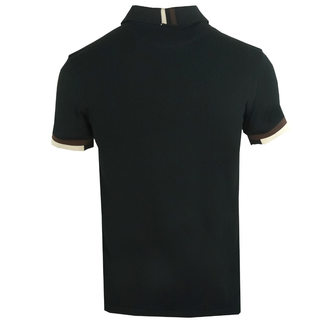 Aquascutum Aldis Crest Logo Black Polo Shirt - Blakeburn