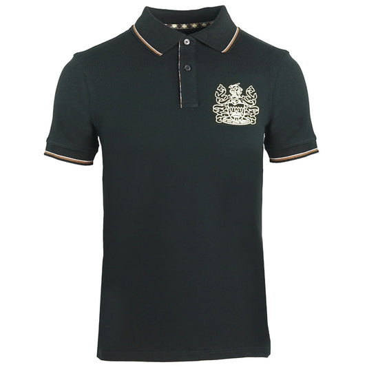 Aquascutum Mens Polo Shirt QMP023 99 Black