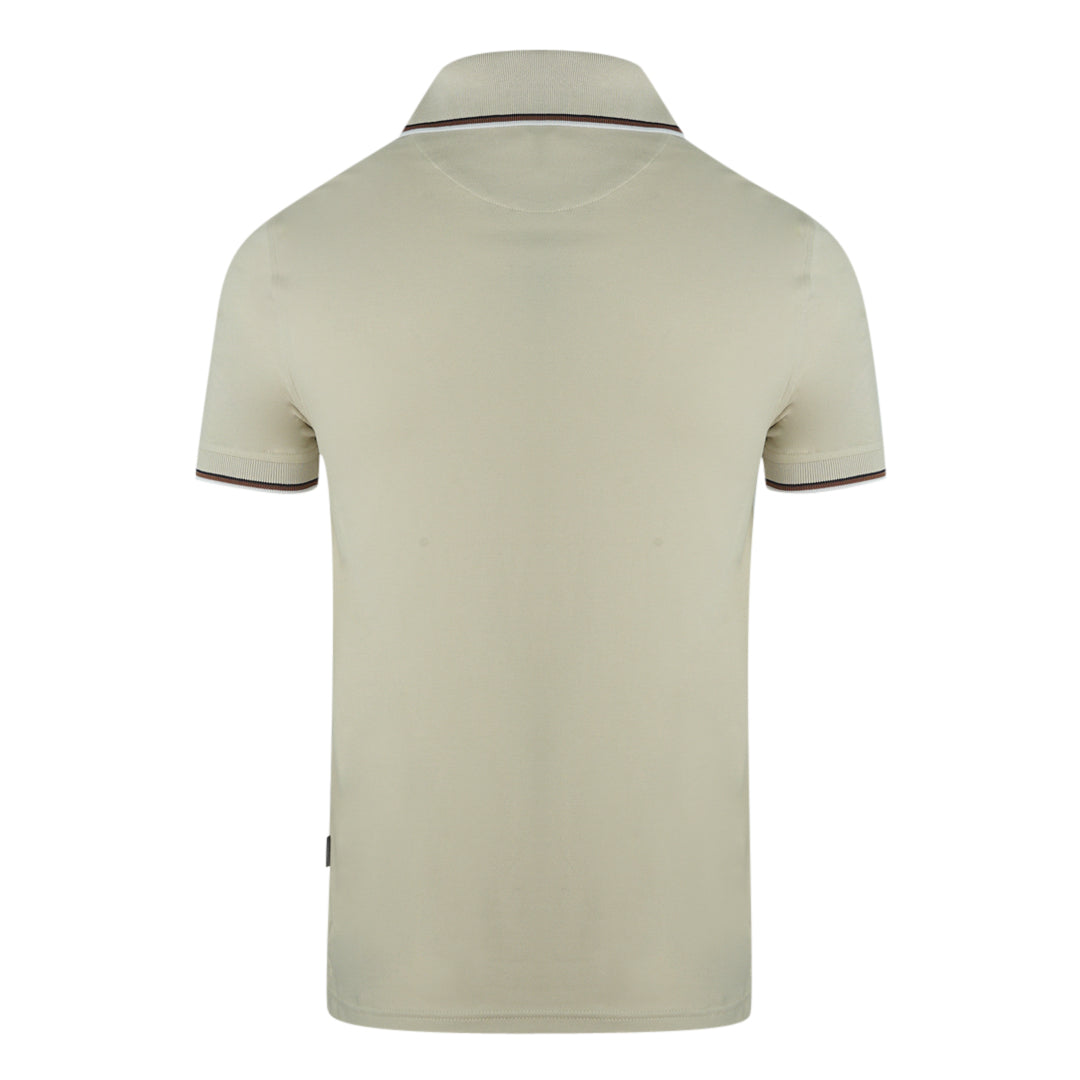 Aquascutum Mens Polo Shirt QMP024 10 Beige