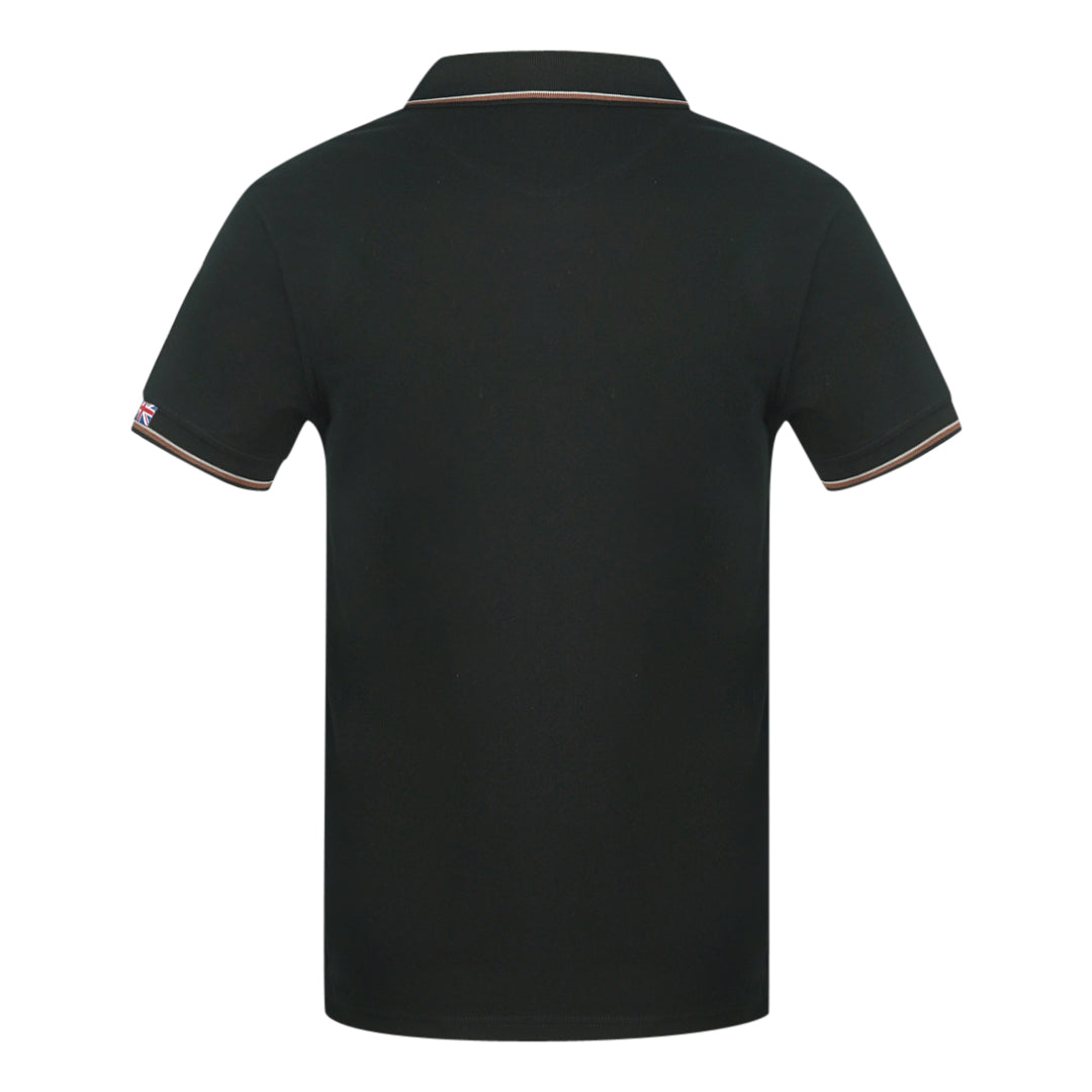 Aquascutum Mens Polo Shirt QMP024 99 Black