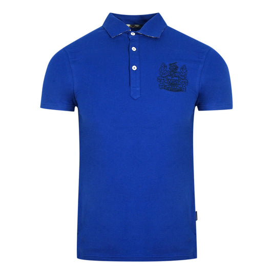 Aquascutum Aldis Crest Chest Logo Blue Polo Shirt