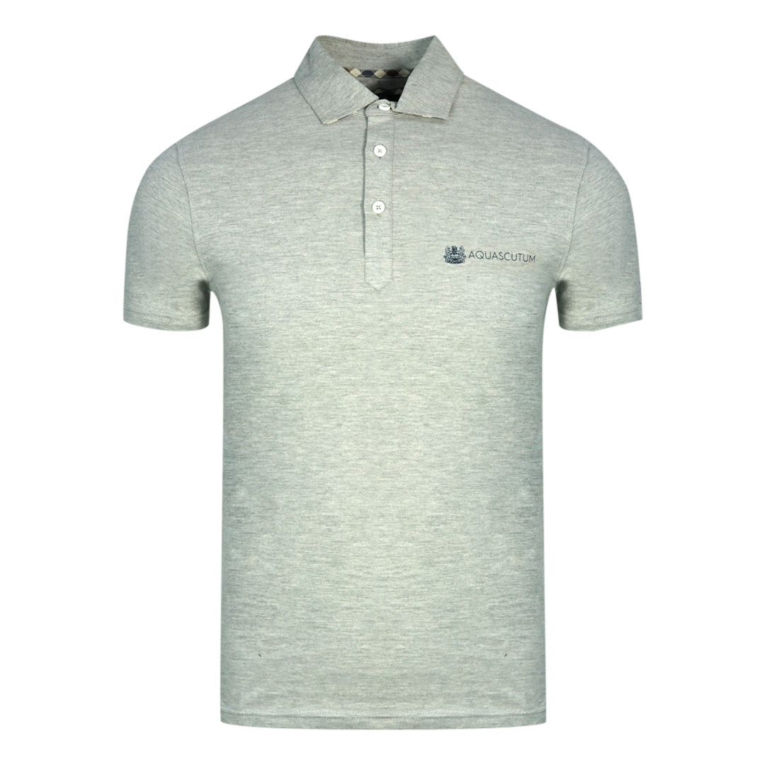 Aquascutum Mens QMP040 94 Polo Shirt Grey