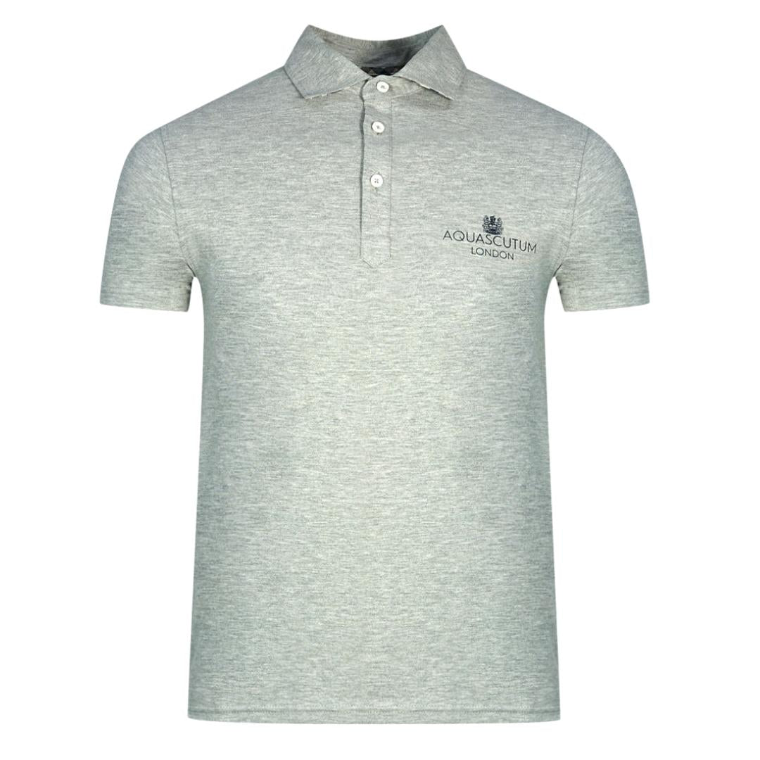 Aquascutum Mens Qmp041 94 Polo Shirt Grey