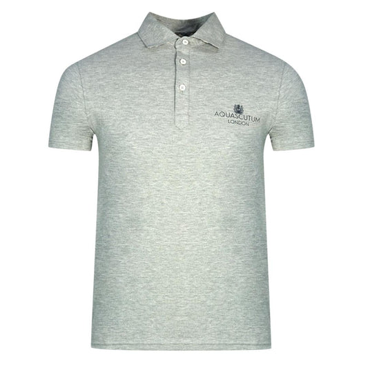 Aquascutum Mens Qmp041 94 Polo Shirt Grey