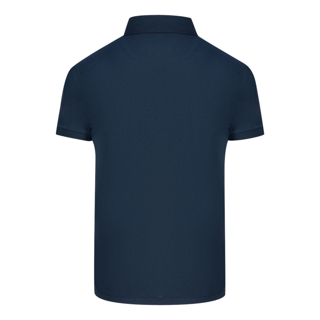 Aquascutum Mens QMP050 85 Polo Shirt Navy