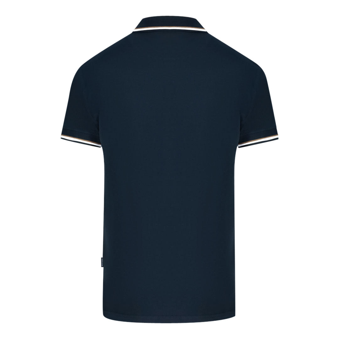 Aquascutum Mens QMP051 85 Polo Shirt Navy