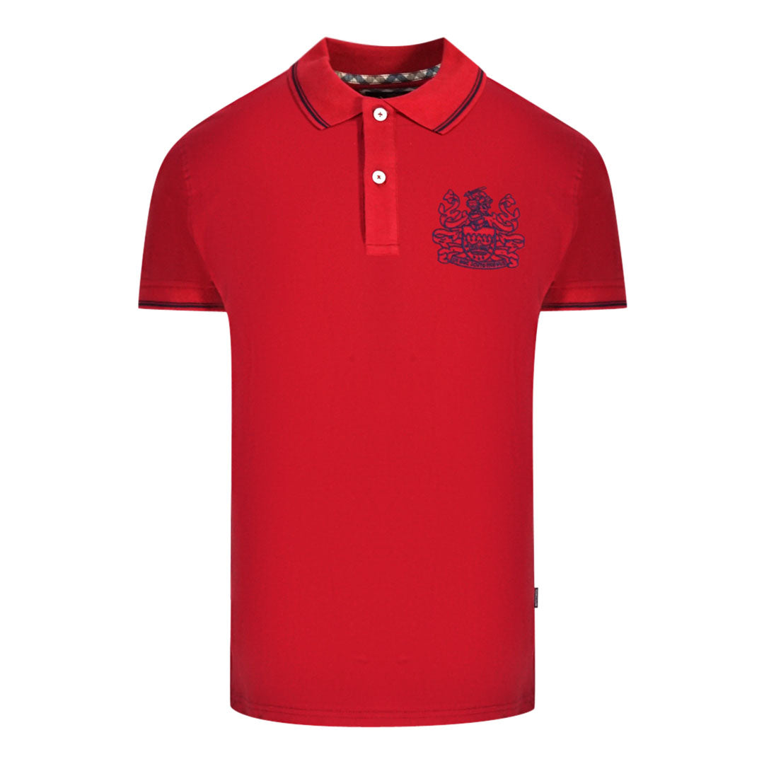 Aquascutum Mens QMP052 52 Polo Shirt Red