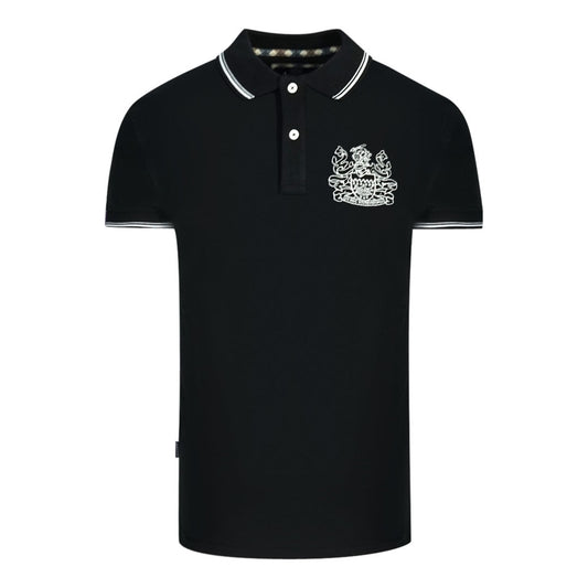 Aquascutum Mens QMP052 99 Polo Shirt Black