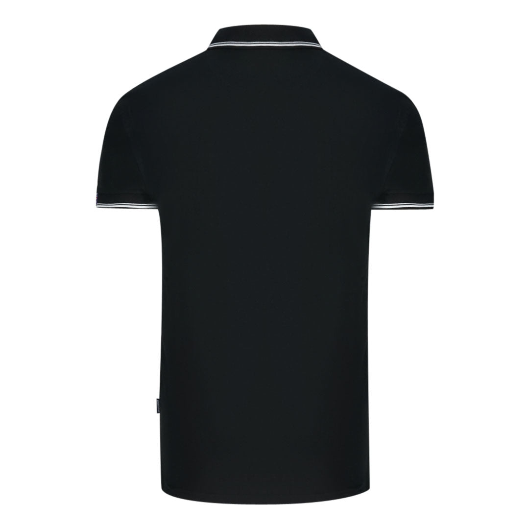 Aquascutum Mens QMP052 99 Polo Shirt Black