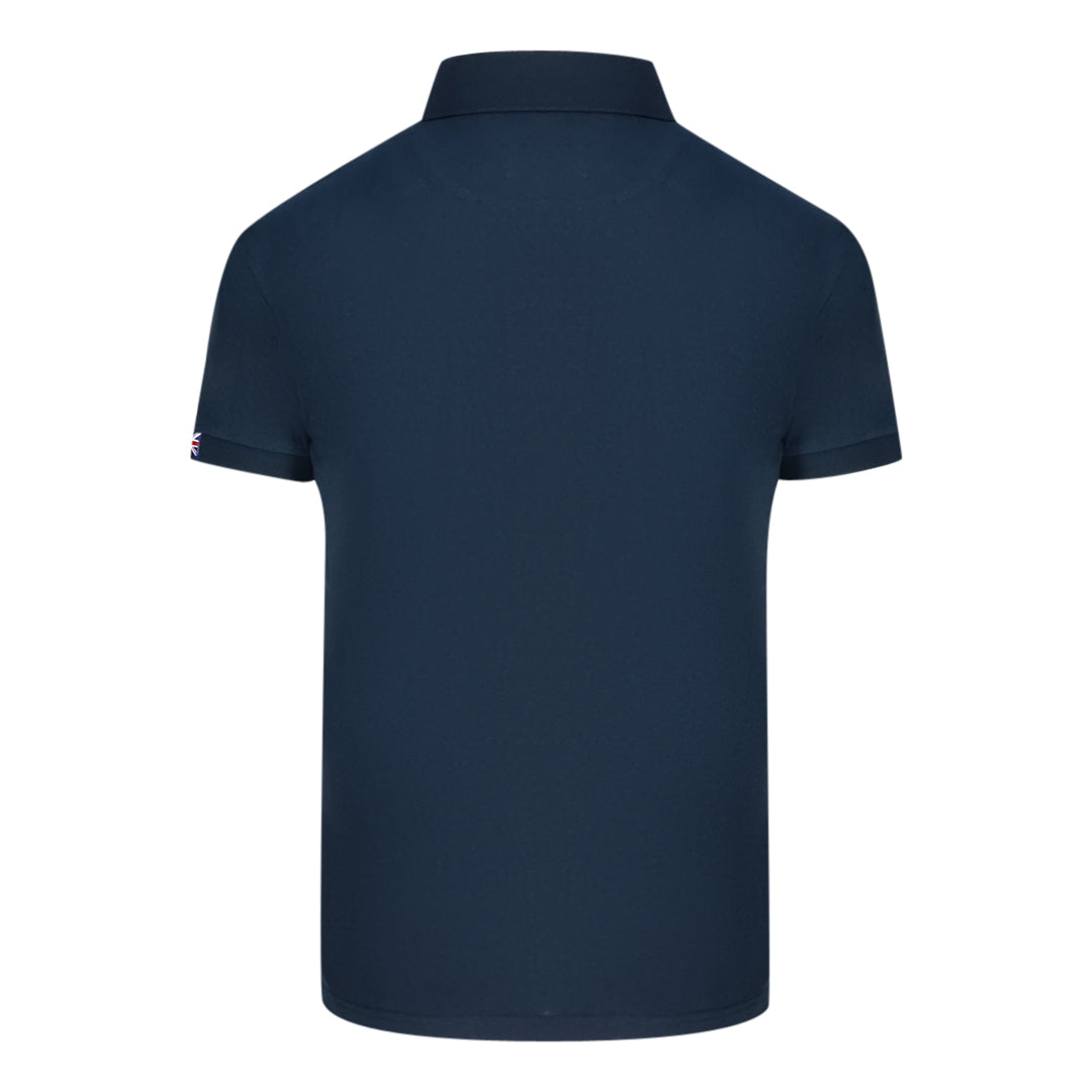 Aquascutum Mens QMP053 85 Polo Shirt Navy