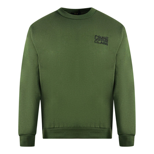 Roberto Cavalli Mens QXT66A CF062 Sweater Olive