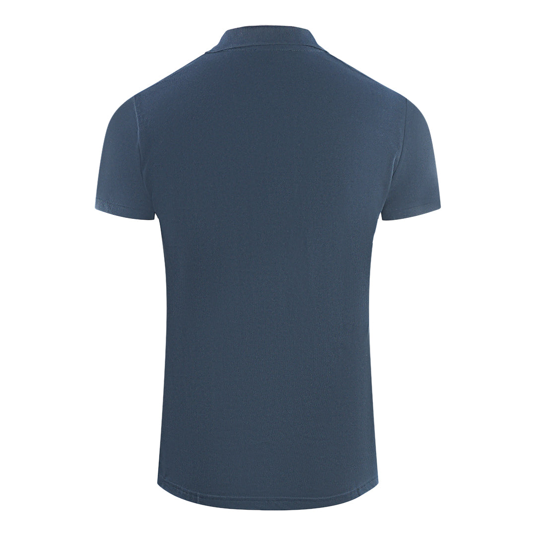 Cavalli Class Bold Brand Logo Navy Blue Polo Shirt