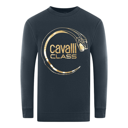 Cavalli Class Mens Sweater RXT65A CF062 04926 Navy Blue