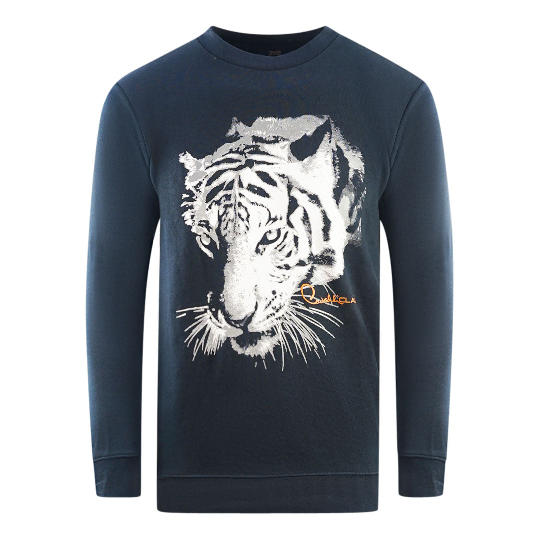 Cavalli Class Mens Sweater RXT65B CF062 04926 Navy Blue