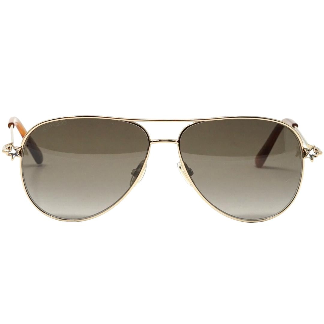 Jimmy Choo Sansa 0J5G HA Gold Sunglasses