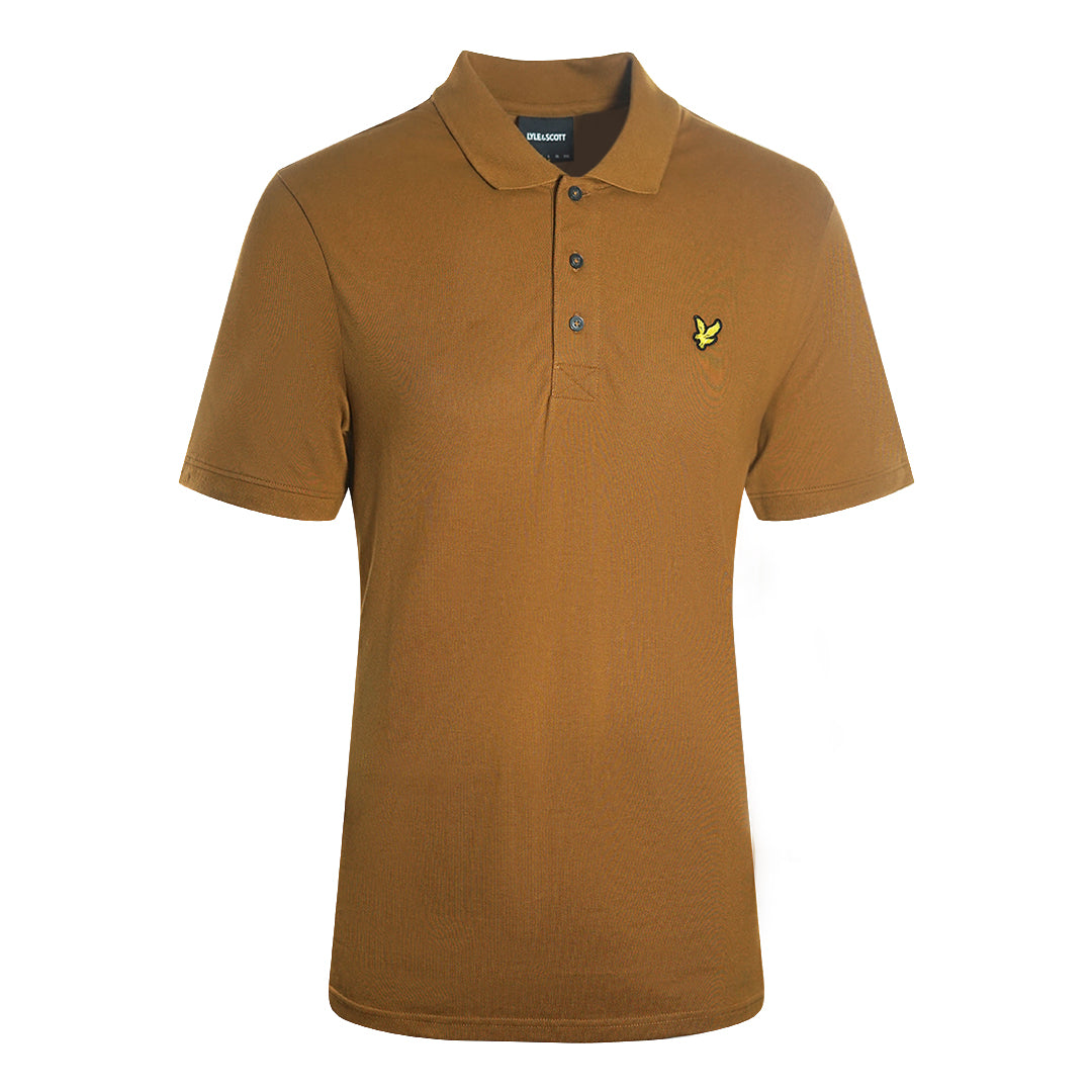 Lyle and Scott Farrier Bronze Plain Polo Shirt