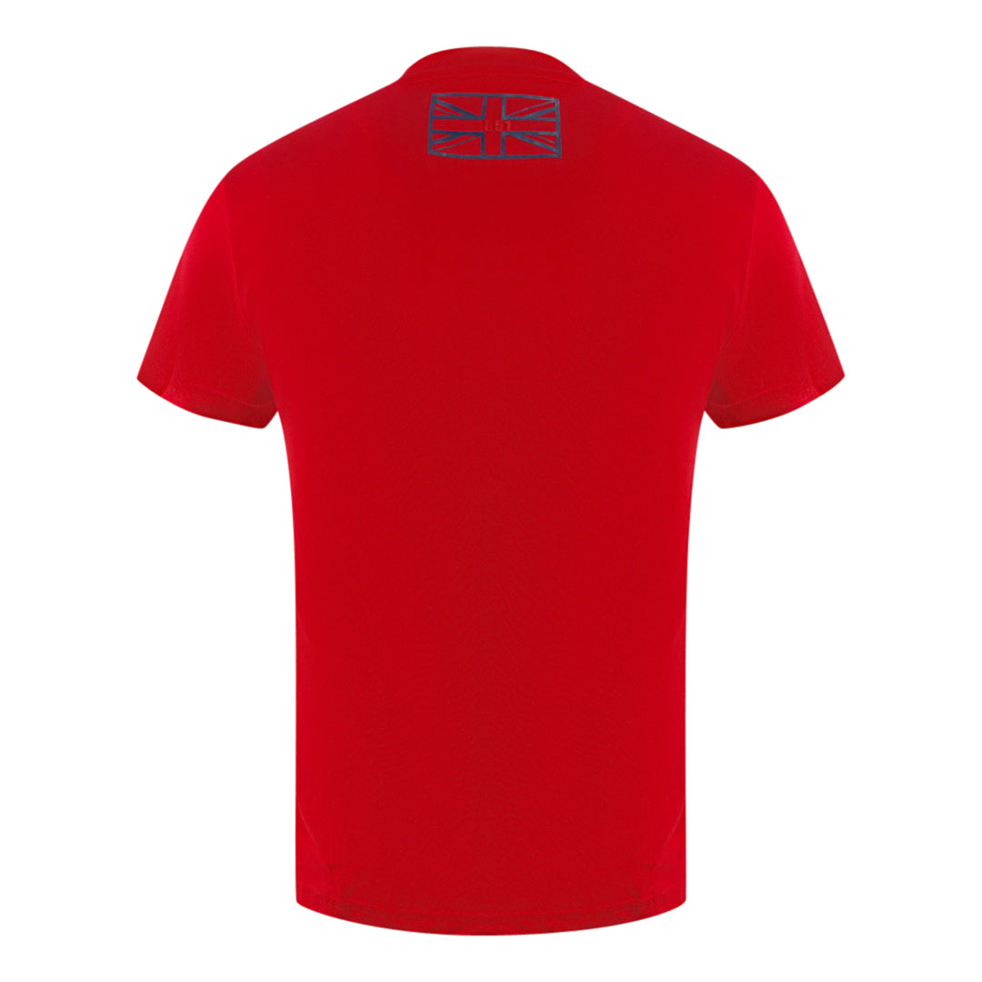 Aquascutum London 1851 Tape Logo Red T-Shirt