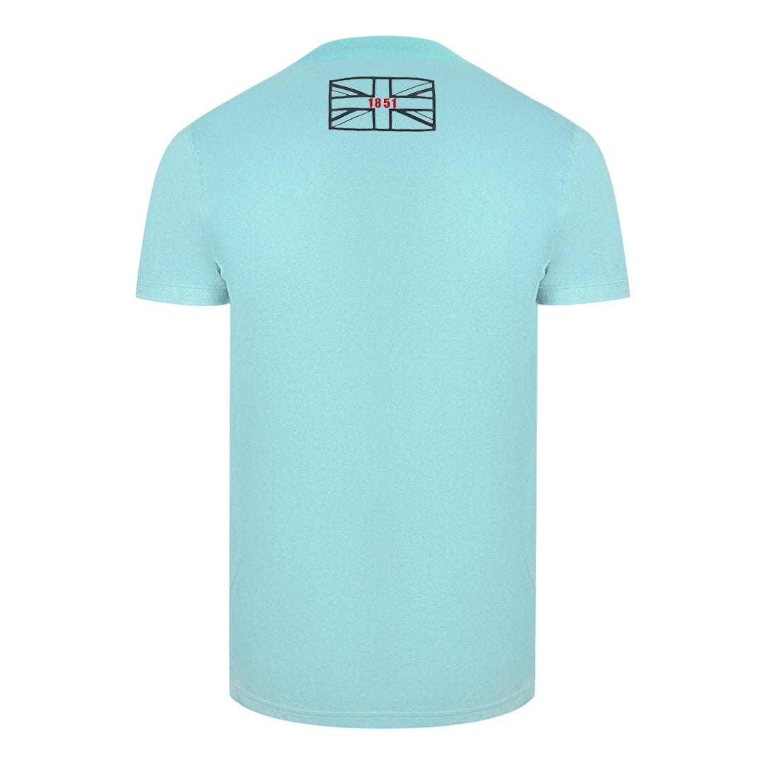 Aquascutum Mens T00123 78 T Shirt Sky Blue