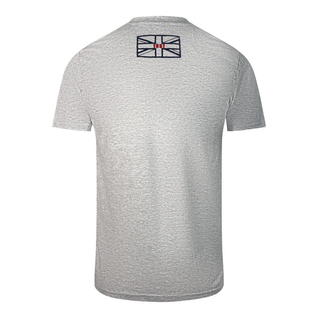 Aquascutum London 1851 Tape Logo Grey T-Shirt