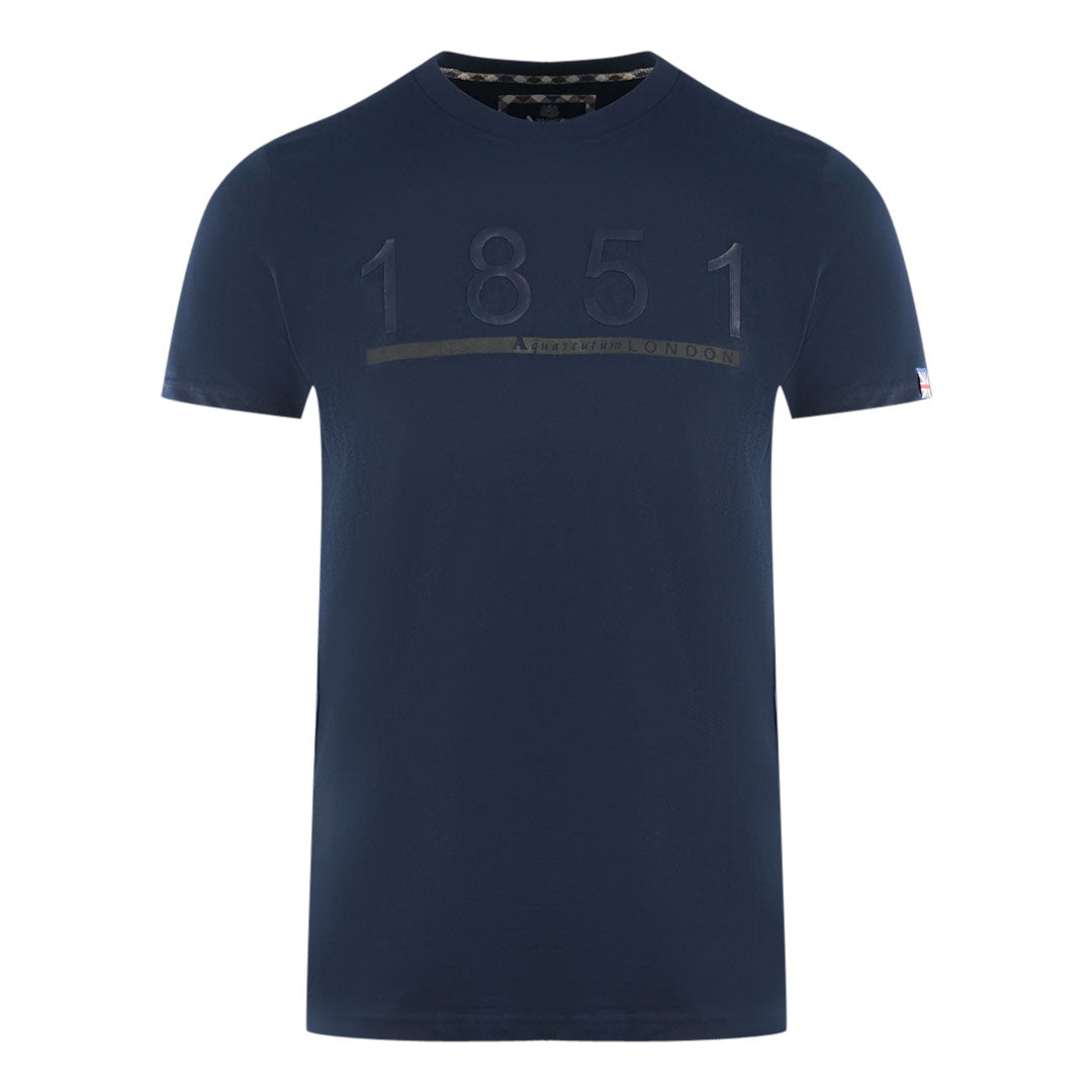 Aquascutum Mens T00223 85 T Shirt Navy Blue