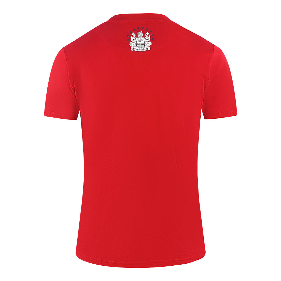 Aquascutum London Embroidered A Logo Red T-Shirt