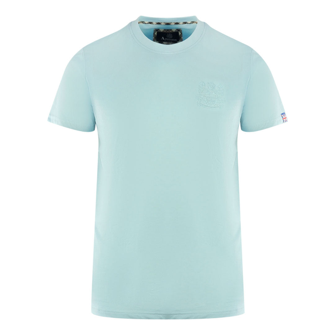 Aquascutum London Tonal Aldis Logo Sky Blue T-Shirt