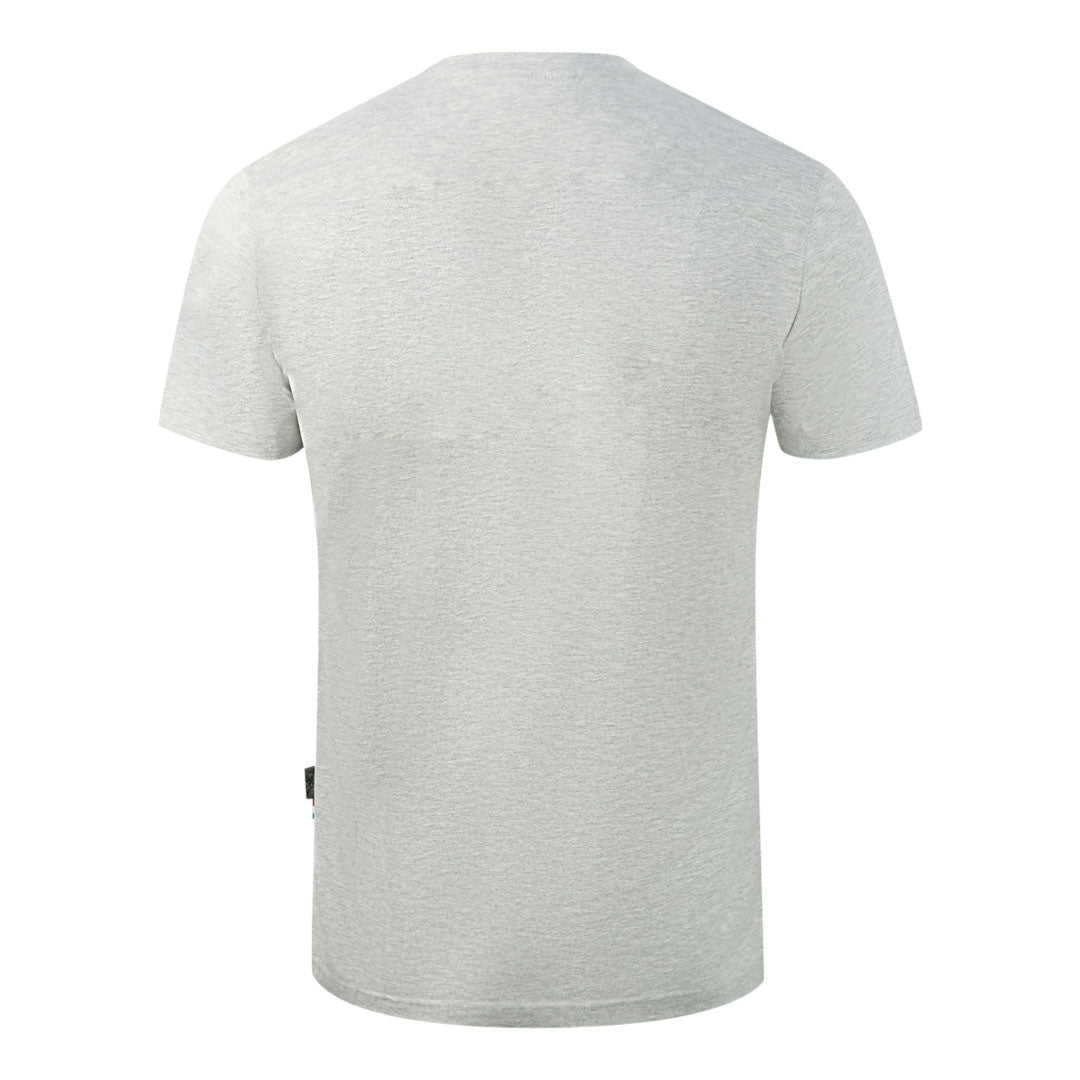 Aquascutum Brand Embossed Logo Grey T-Shirt